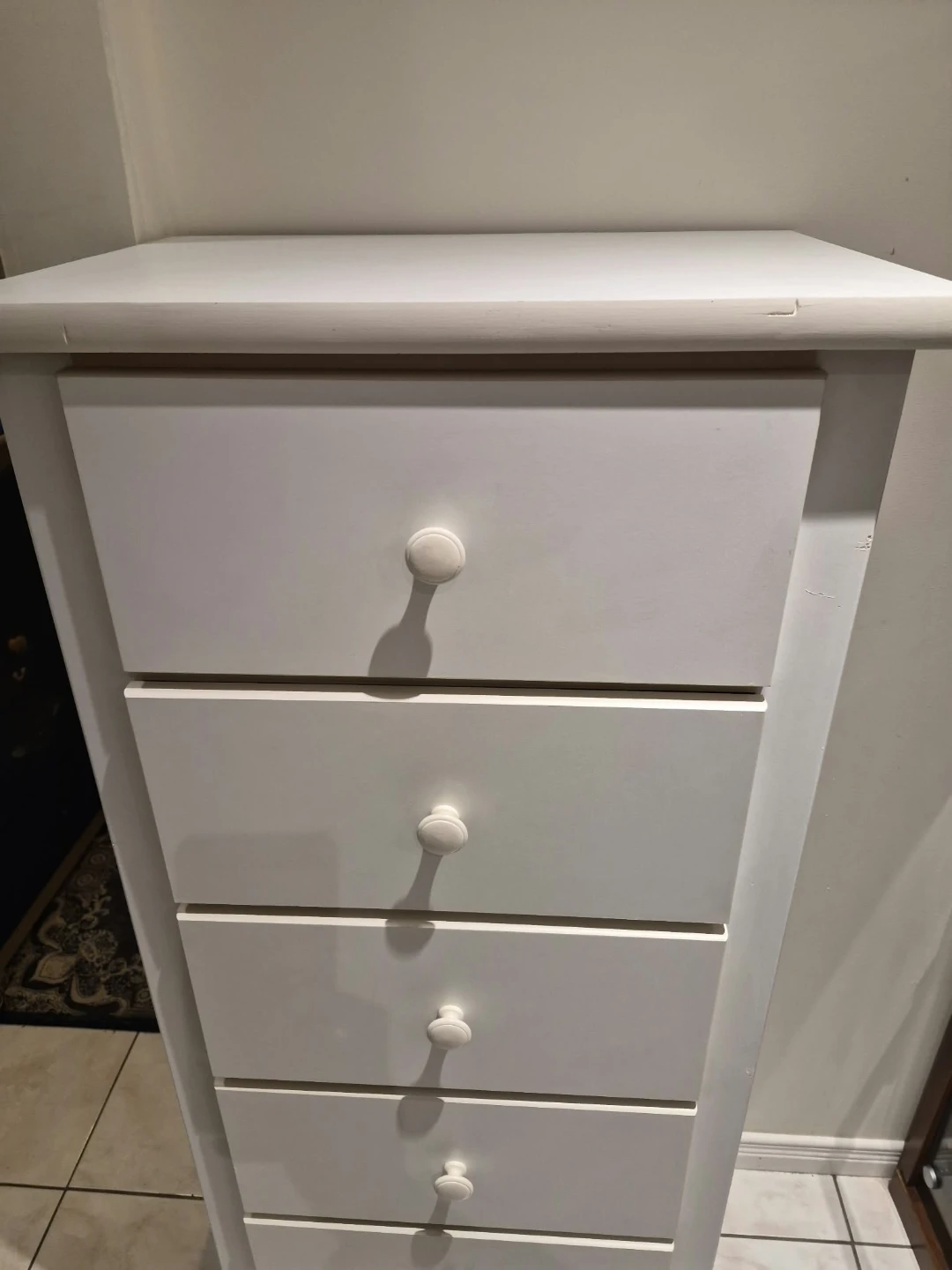 White 6-Drawer Tall Dresser - photo 2