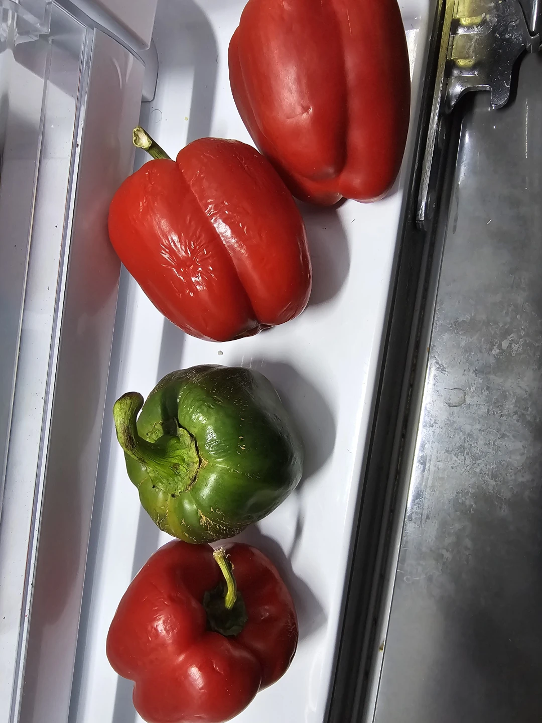 Three bell peppers
