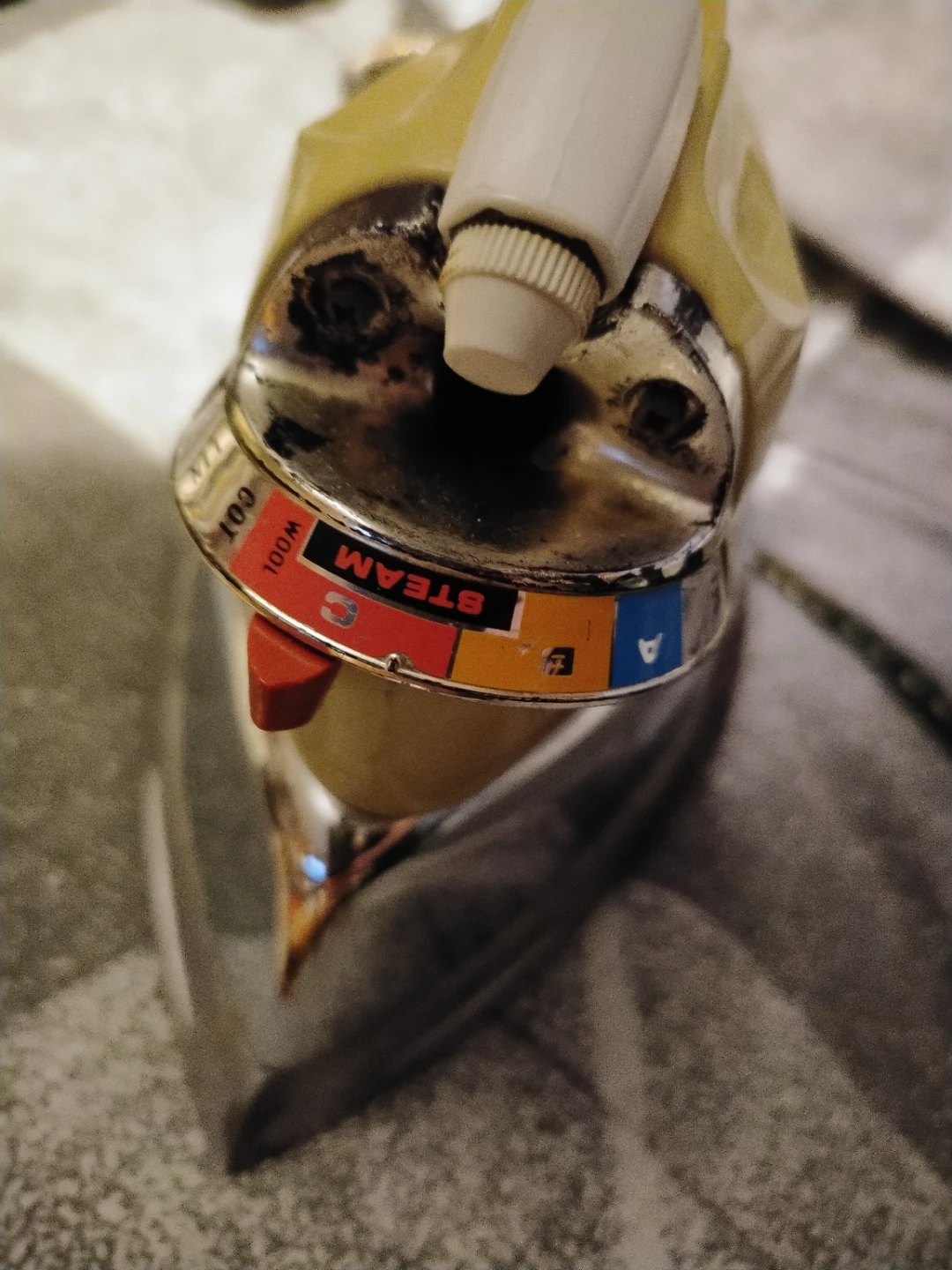 Vintage Steam Iron with Temp-O-Guide