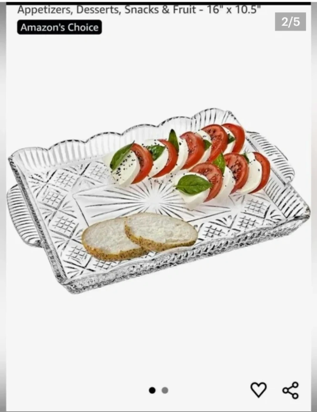 Crystal Rectangular Serving Tray - Dublin Serving Tray Godinger - photo 2