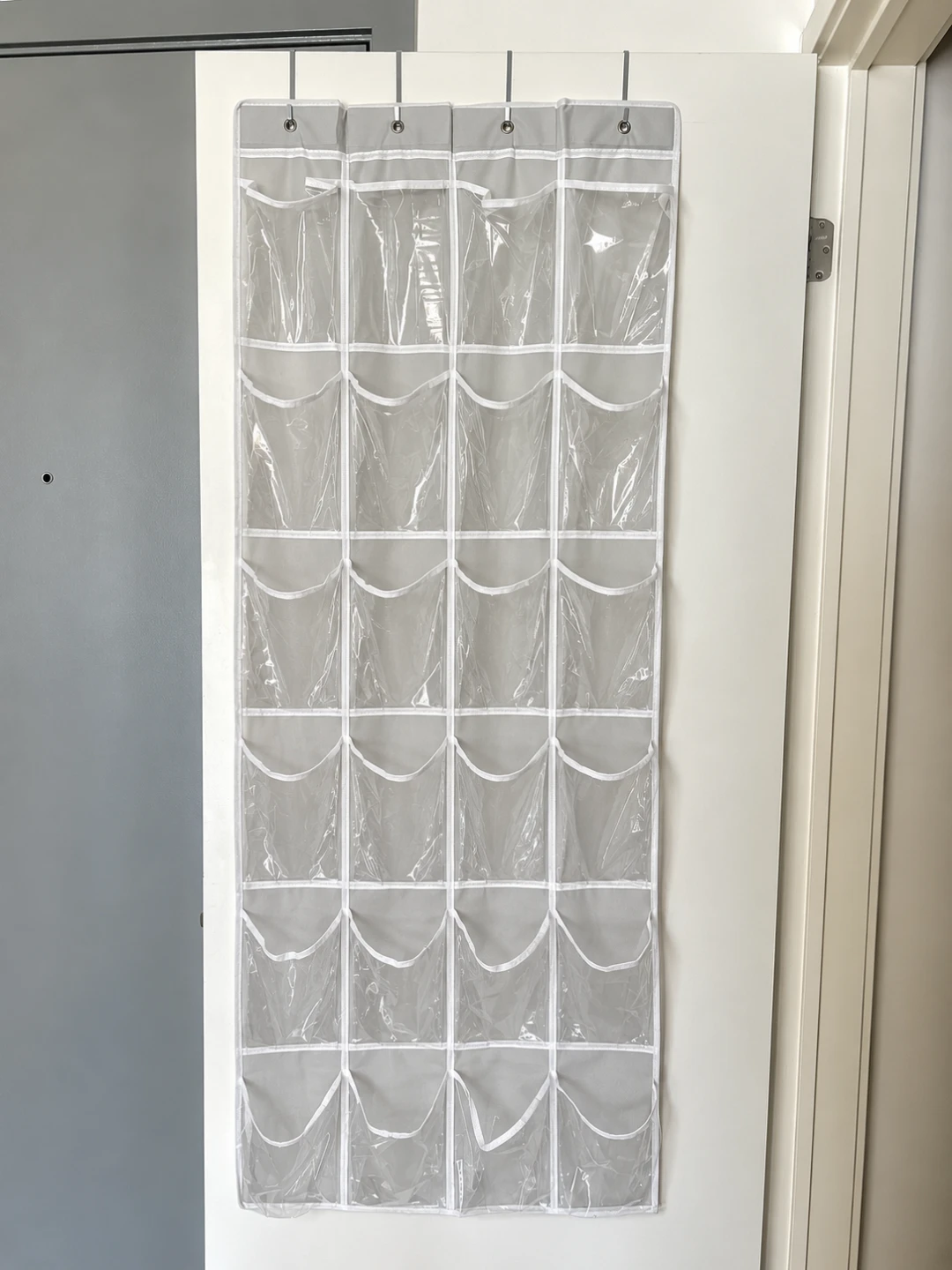 Over-the-Door Shoe Organizer – 24 Clear Pockets