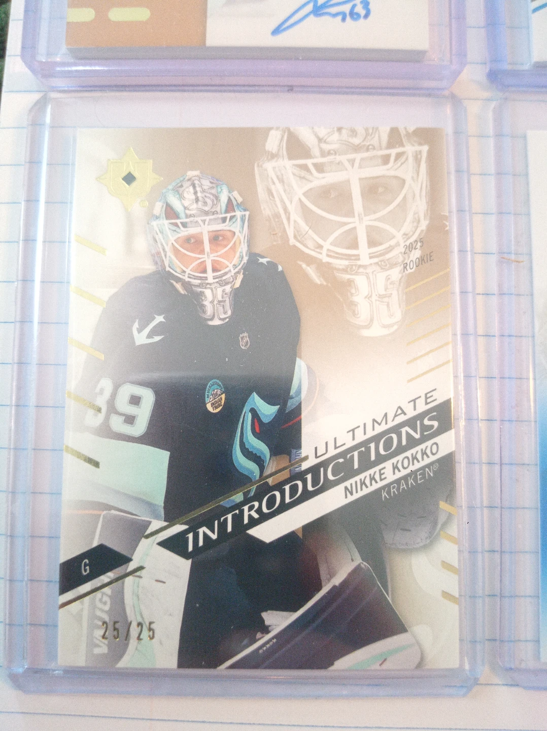 Seattle Kraken autograph patch  and numbered Rookie Hockey Cards - photo 3