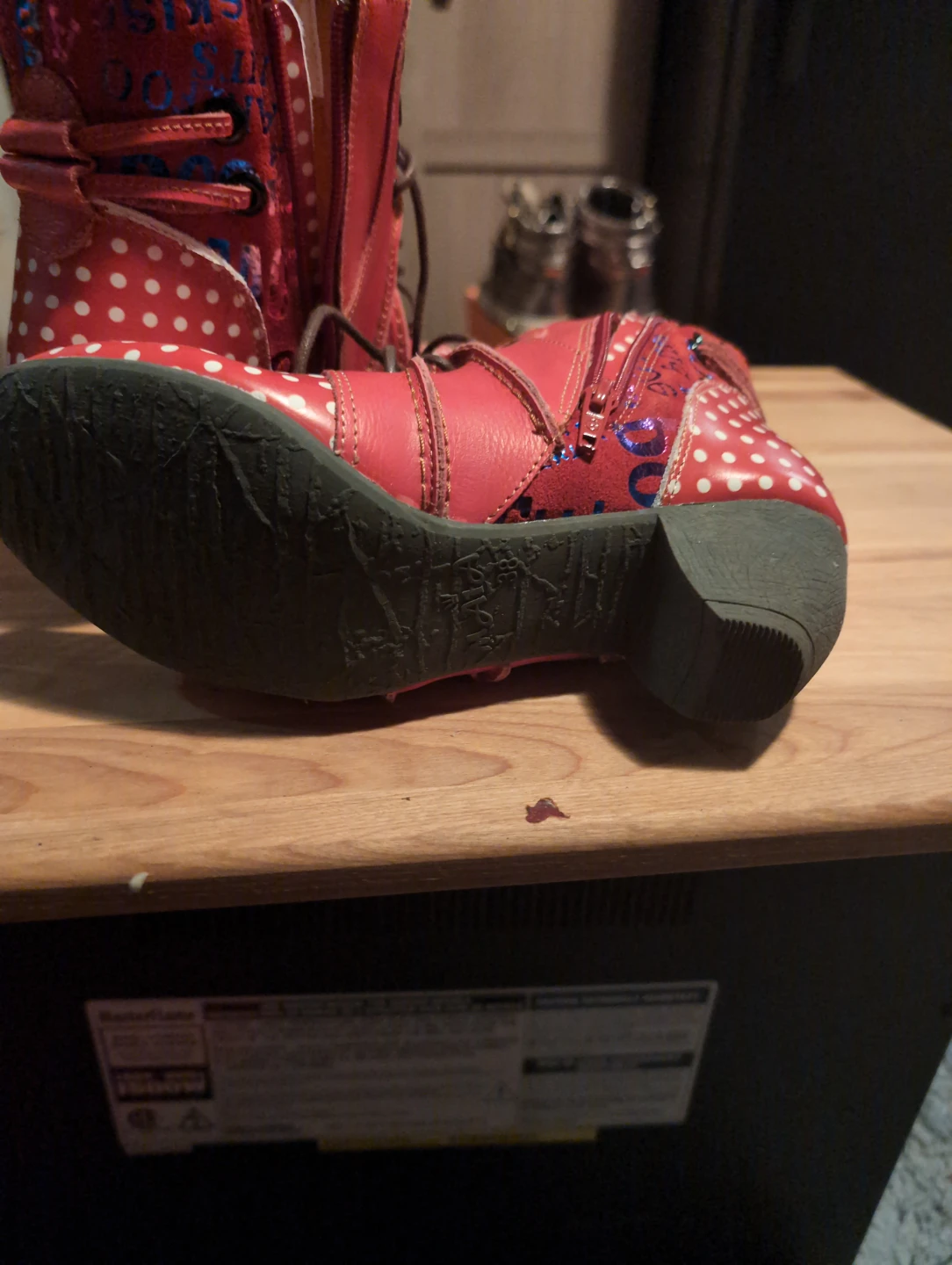 The TMA Company Leather Polka Dot Ankle Boots - EUR 38 - photo 4