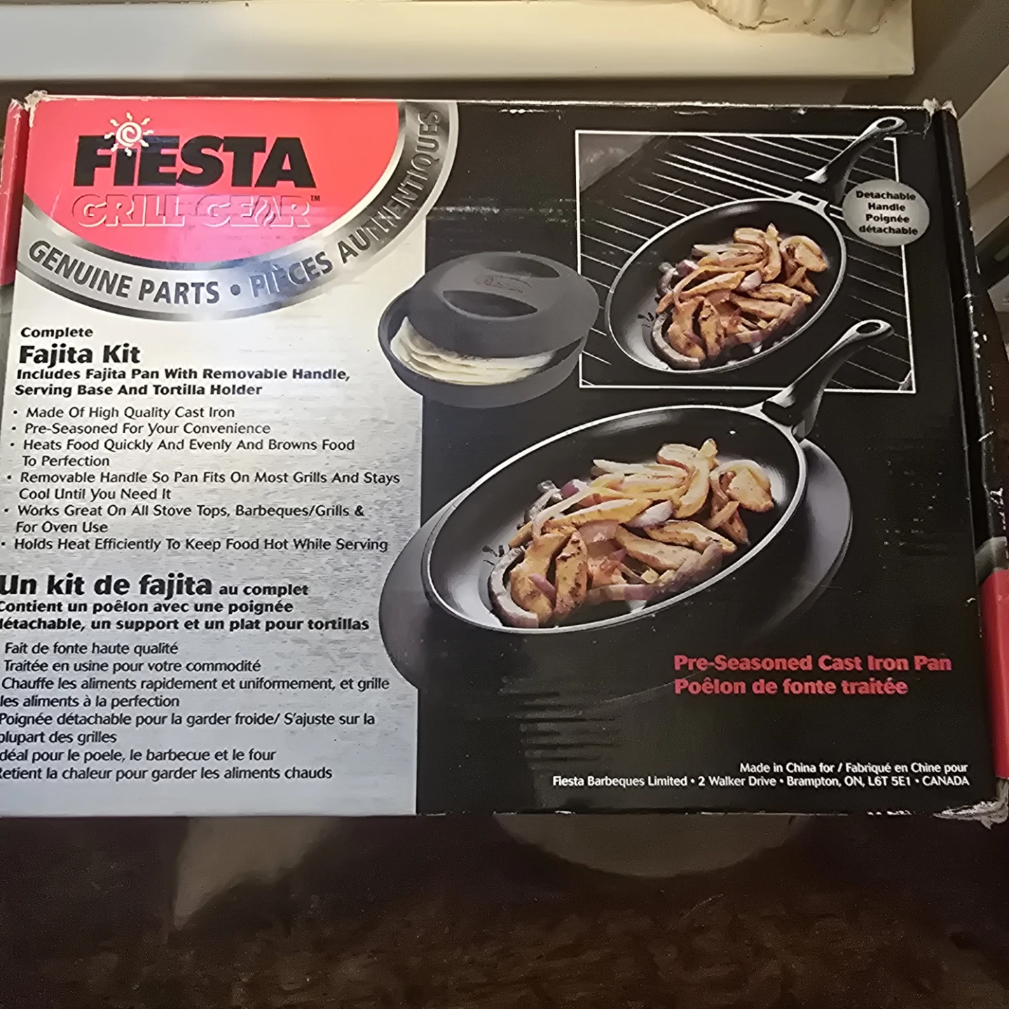 Fiesta Grill Gear Cast Iron Fajita Kit - Never Used