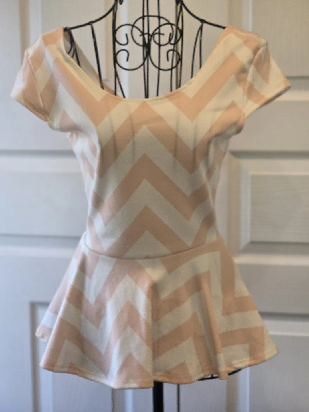 Charlotte Russe Chevron Peplum Top