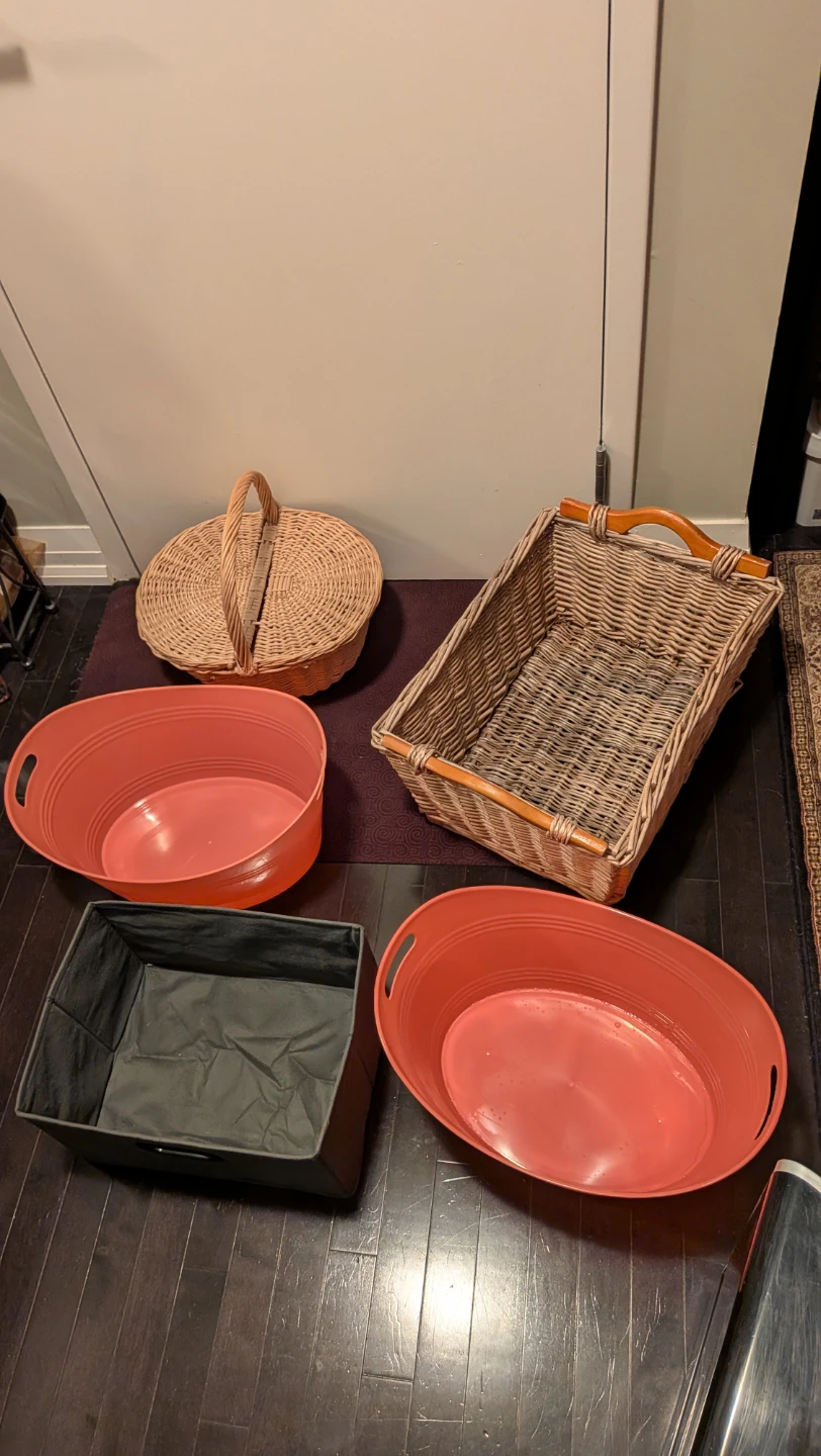 Assorted Storage Baskets and Tubs