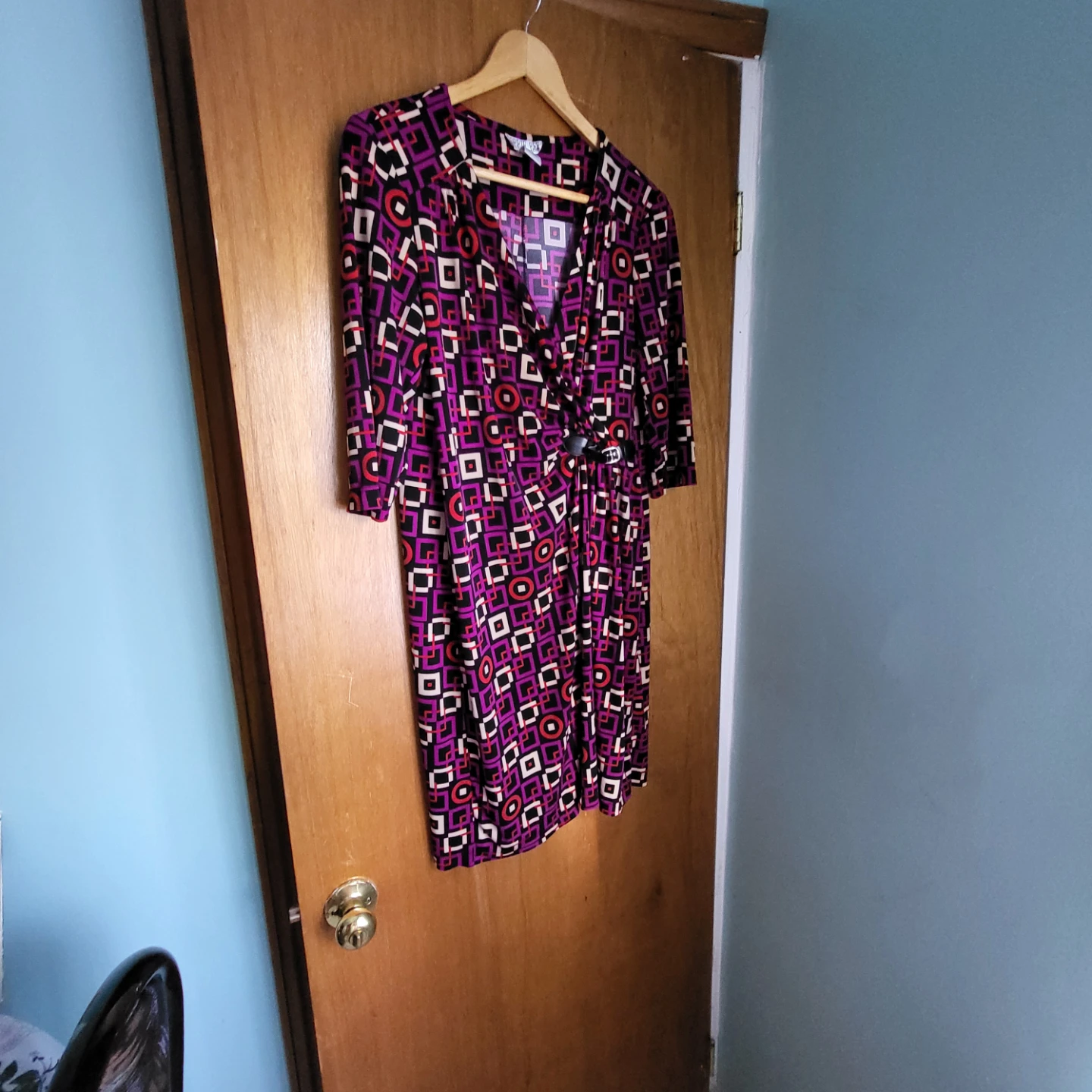 Robbie Bee Geometric Print Dress PXL