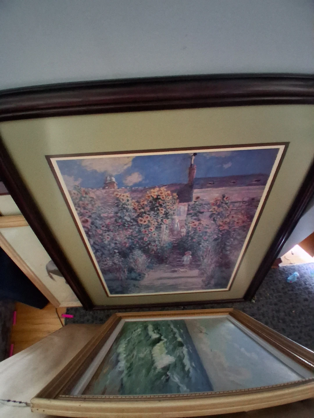 Framed Monet Garden Wall Art Print