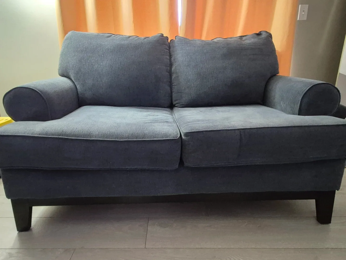 Blue Fabric Loveseat and Sofa Set - photo 2