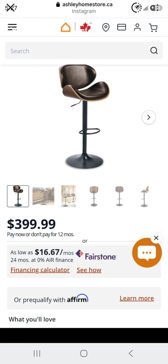 Set of Two Adjustable Swivel Bar Stools