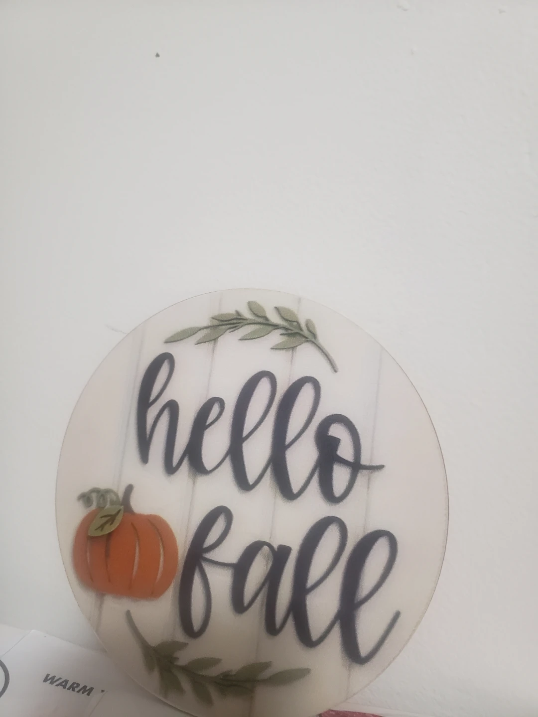 Hello Fall Round Decorative Sign - photo 2