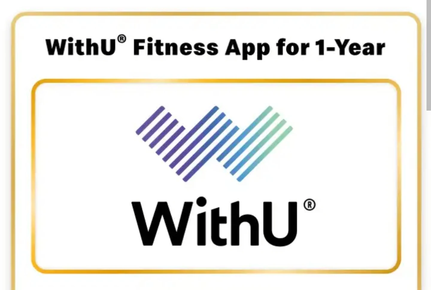 WithU Fitness App 1-Year Subscription
