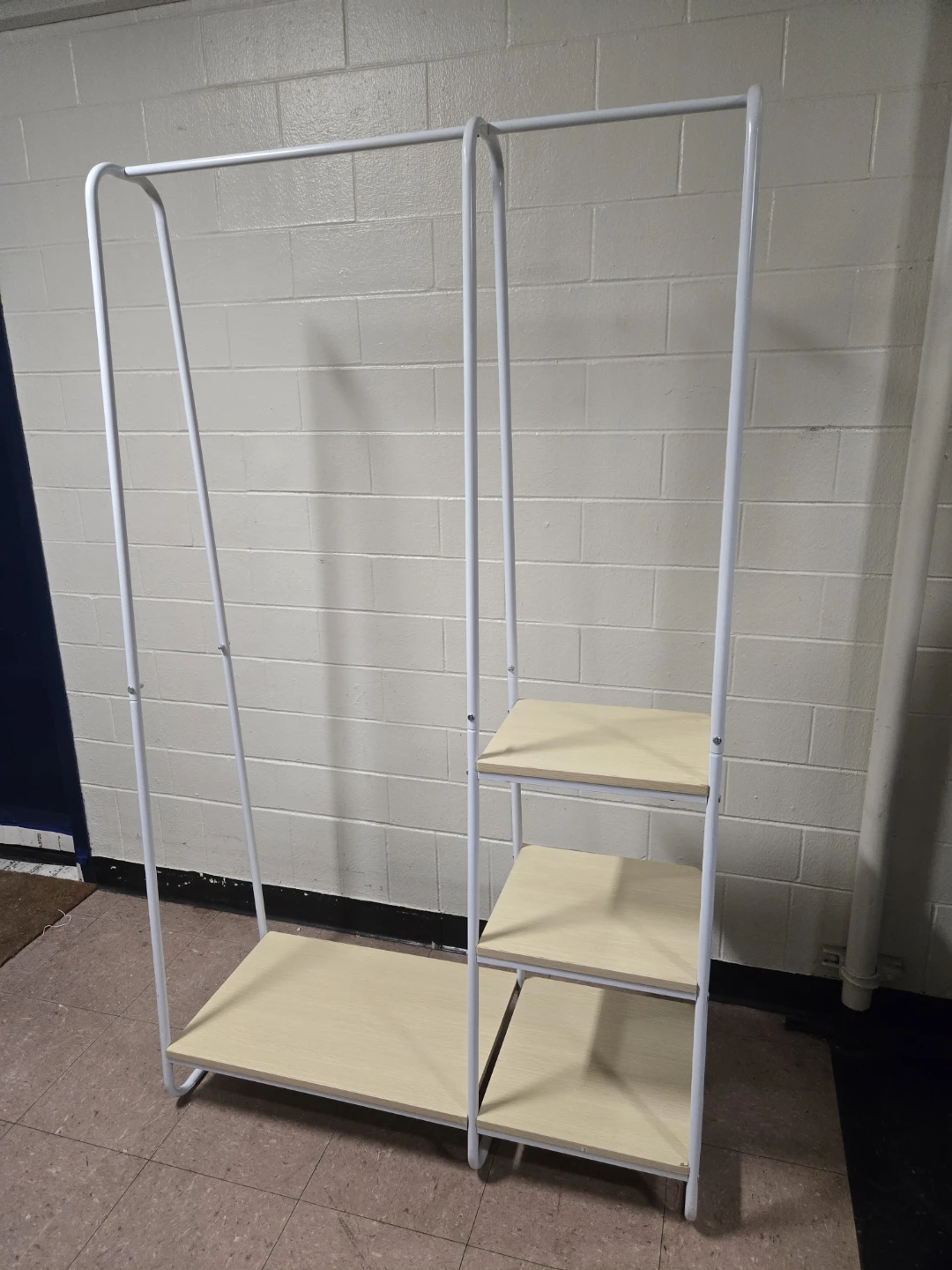 IRIS USA White Metal Garment Rack Organizer Clothes Shelf - photo 3