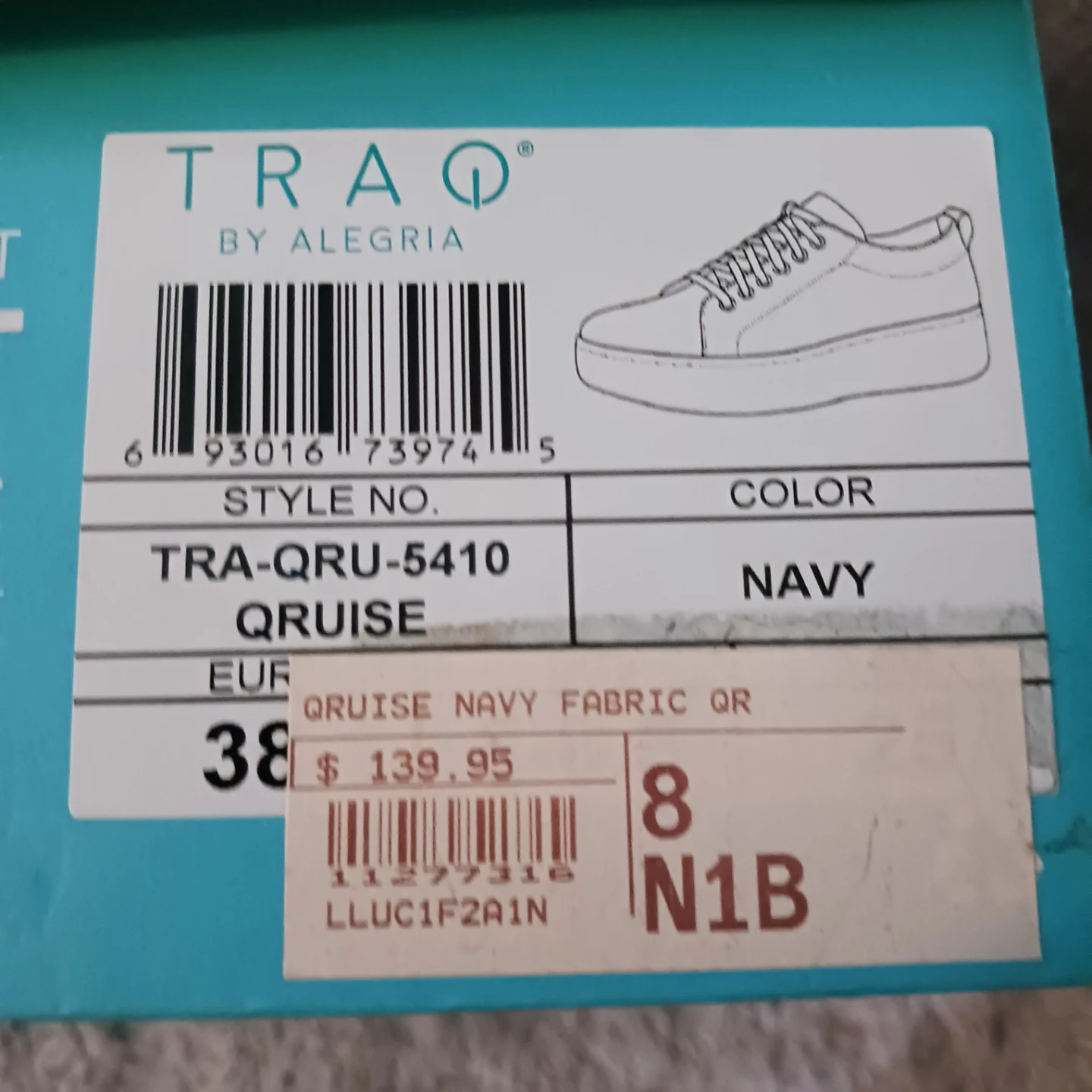 TRAQ by Alegria Qruise Navy Sneakers - photo 3