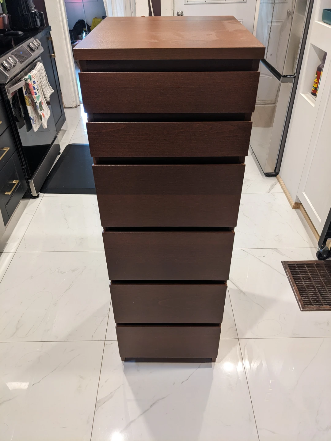 Dark Brown Ikea Malm Vanity Dresser - photo 2