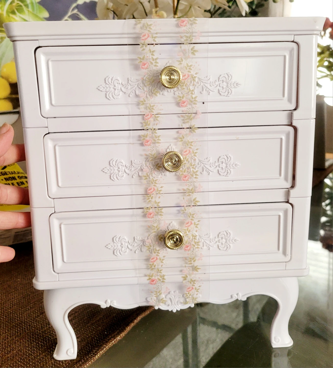 White 3-Drawer Vanity Storage Chest