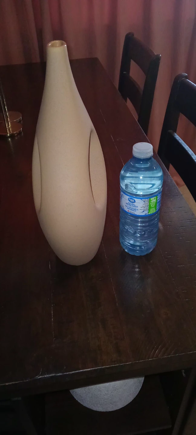 Modern beige ceramic decorative vase - photo 2