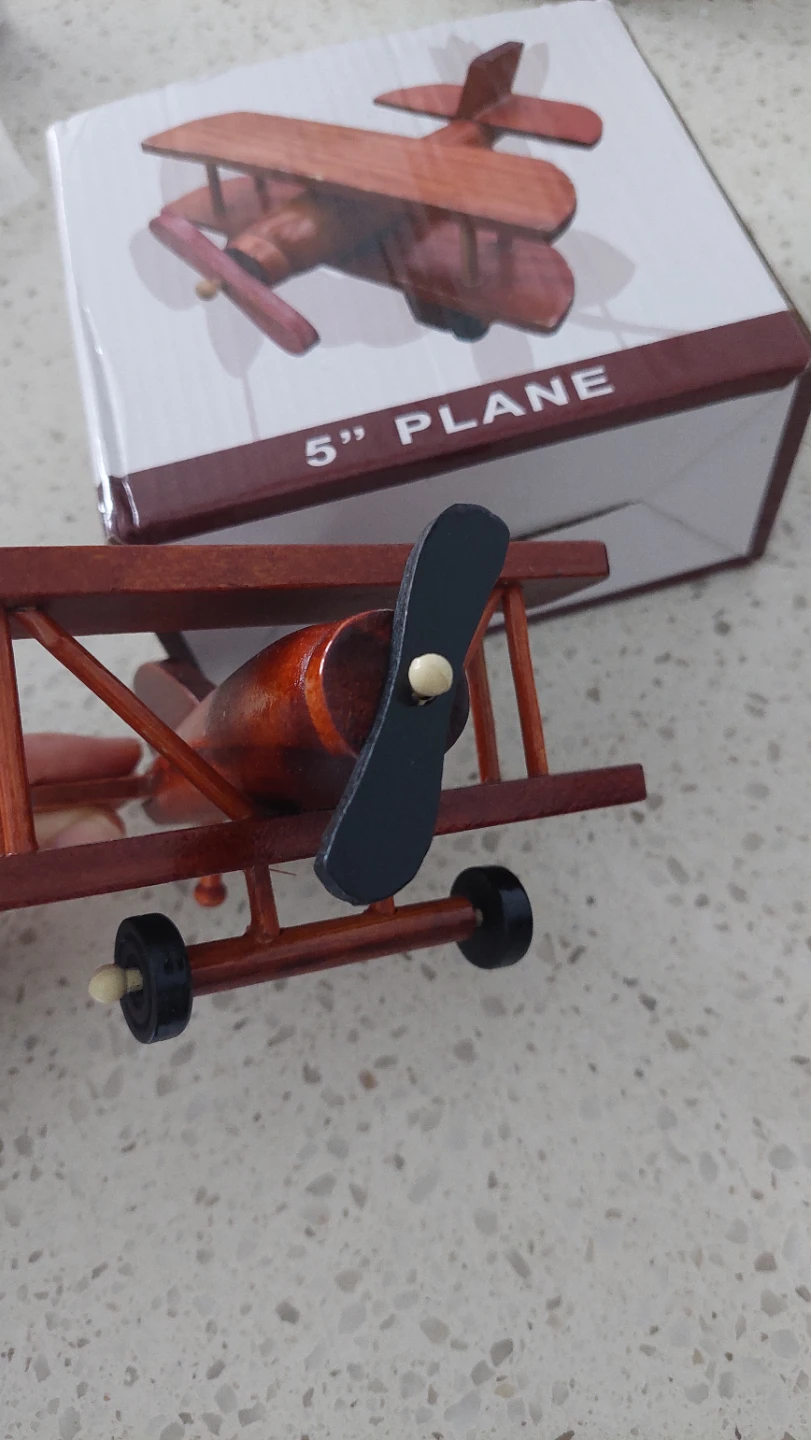 Wooden 5-inch Biplane Toy - photo 2