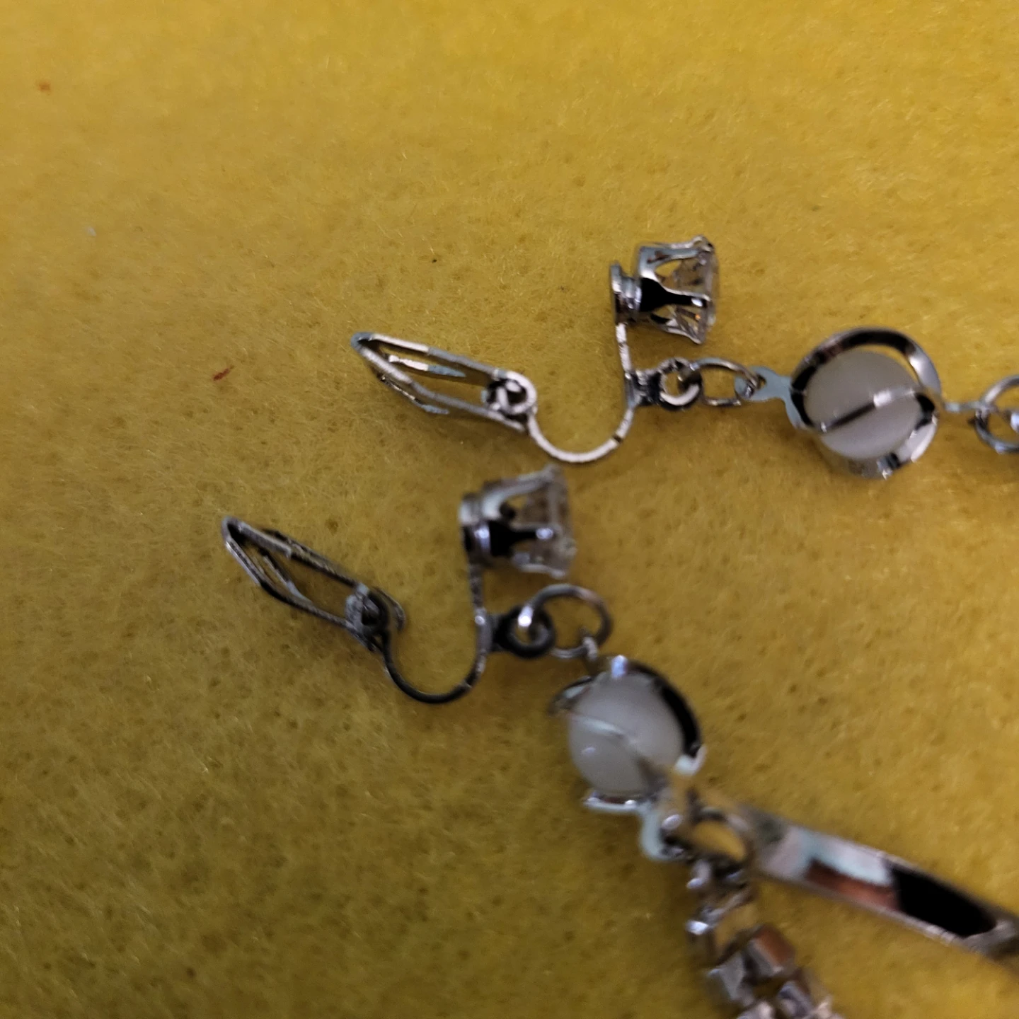 Silver-Tone Dangle Clip-On Earrings - photo 2
