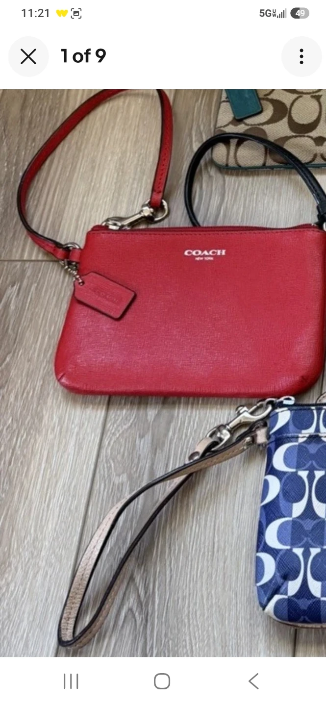 Red Coach Wristlet