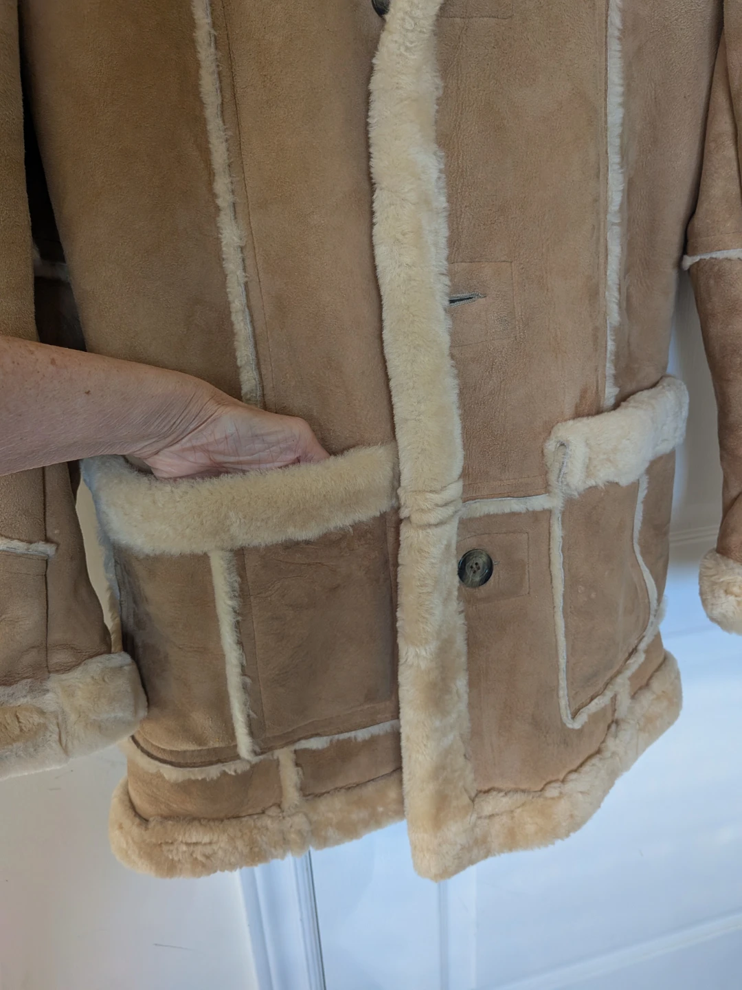 Cosa Nova Vintage Suede Sheepskin Coat - photo 5
