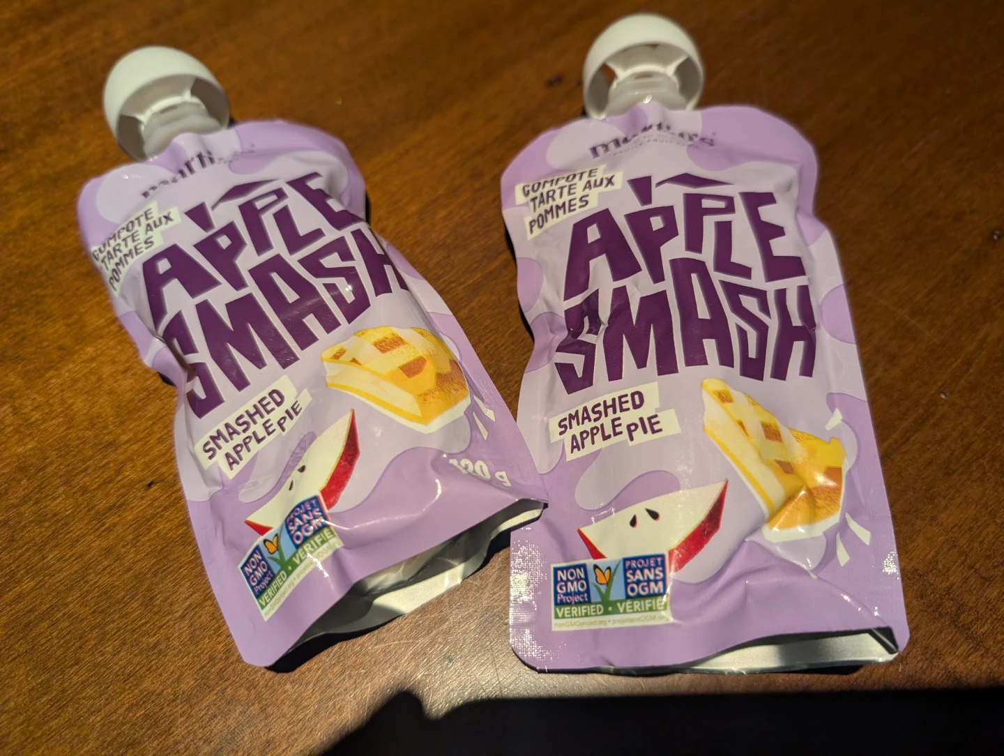 2 Martin's Apple Smash Smashed Apple Pie Pouches
