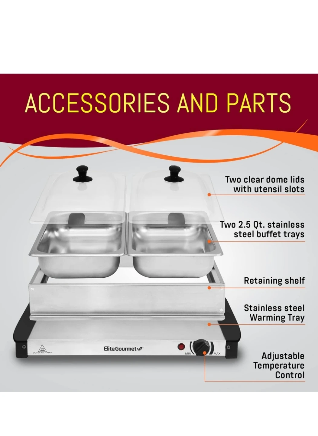 Elite Gourmet Buffet Warming Tray - photo 5
