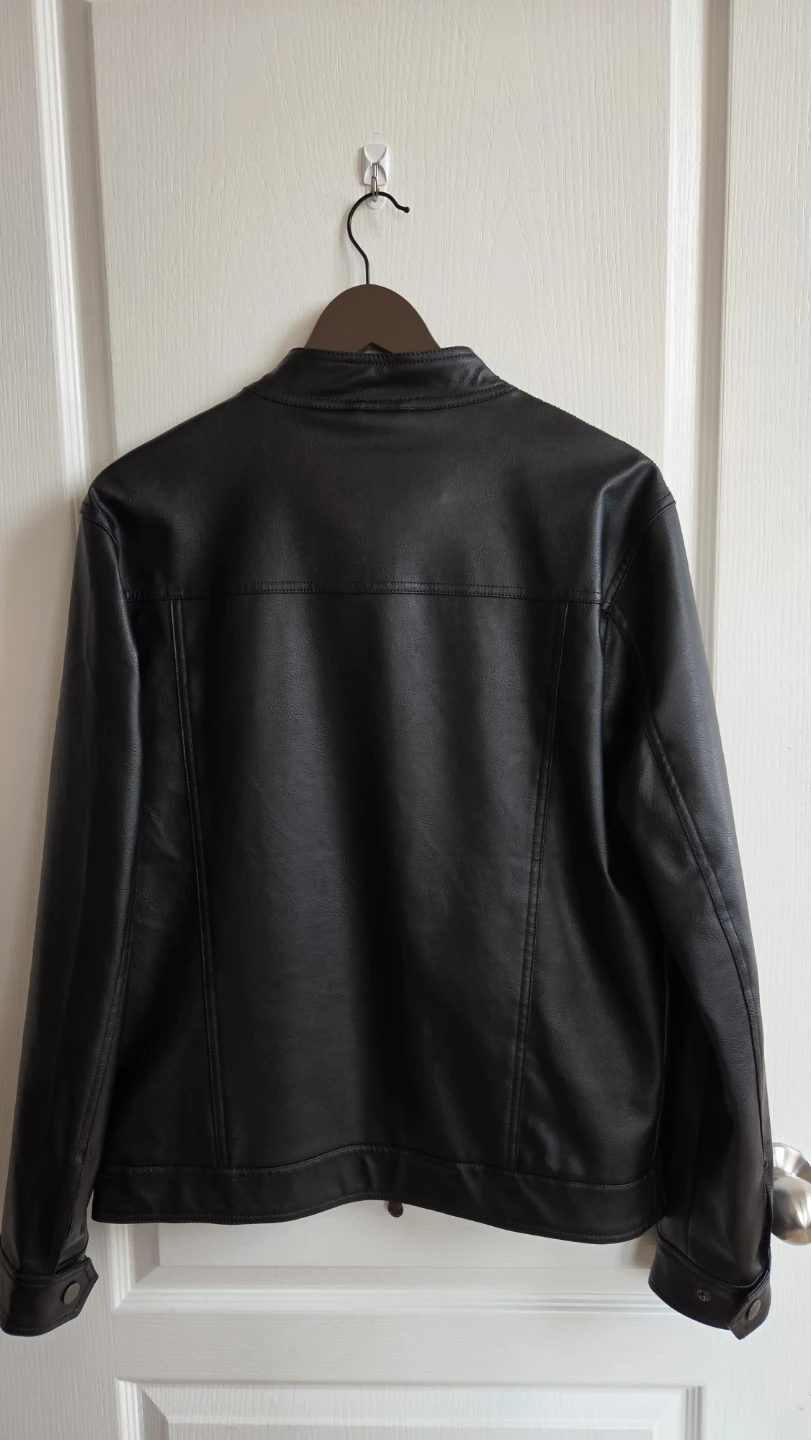 AE di Milano Men's Black Faux Leather Jacket - photo 3