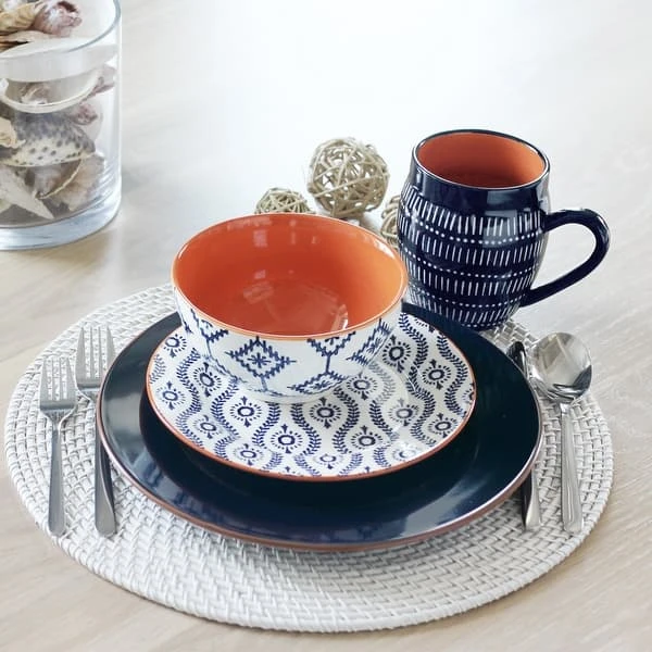 Baum Tangiers Stoneware Dinnerware Set  (Please see Description)
