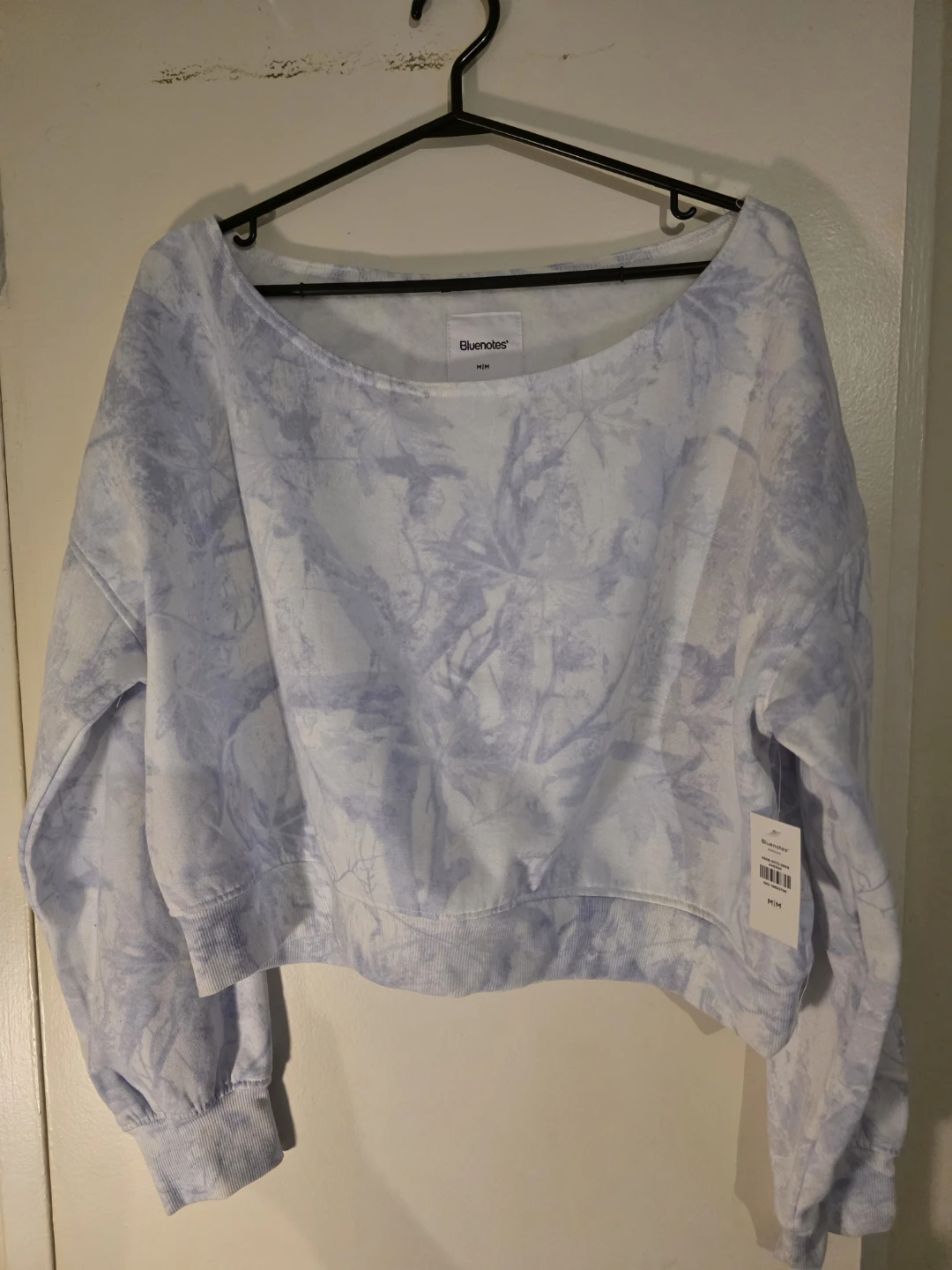 Bluenotes Blue and White Patterned Sweatshirt