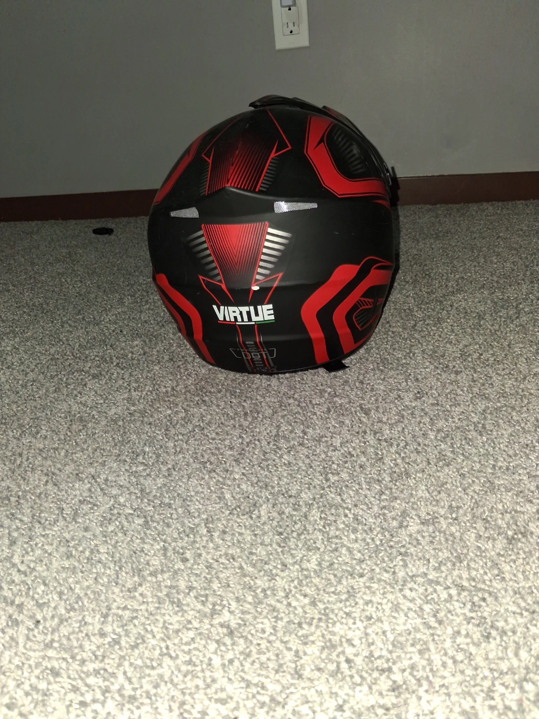 Virtue Motocross Helmet - Black and Red - photo 4