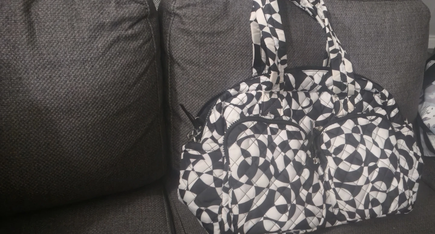 Quilted Geometric Pattern Tote Bag - photo 2