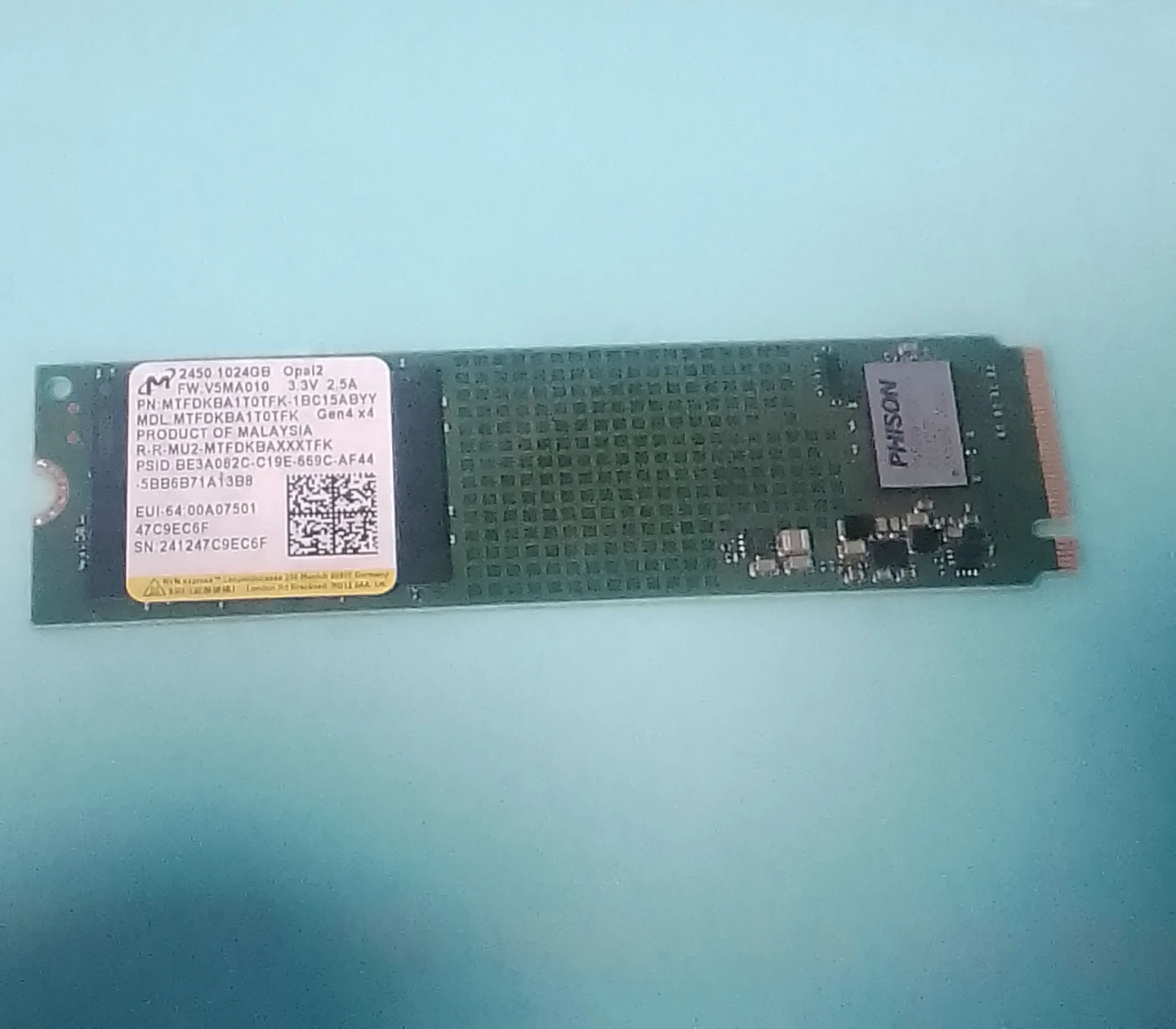 Micron 2450 1TB M.2 2230 NVMe SSD