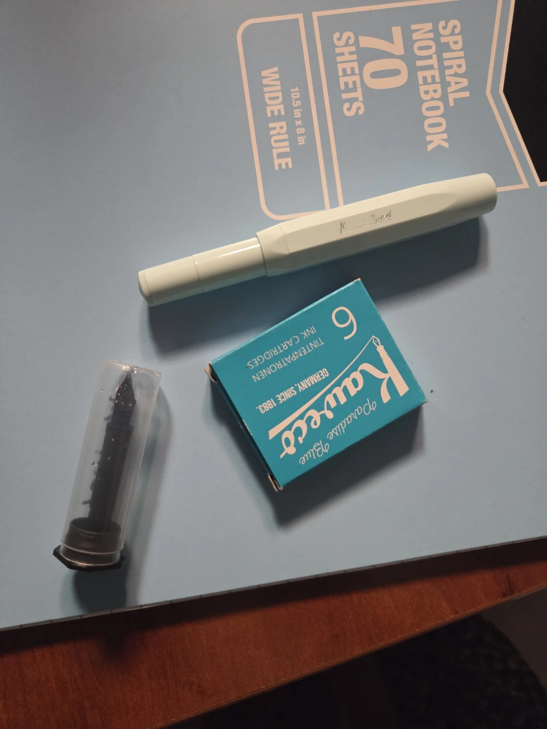 Kaweco Sport fountain pen with spare fine nib and Ink cartridges