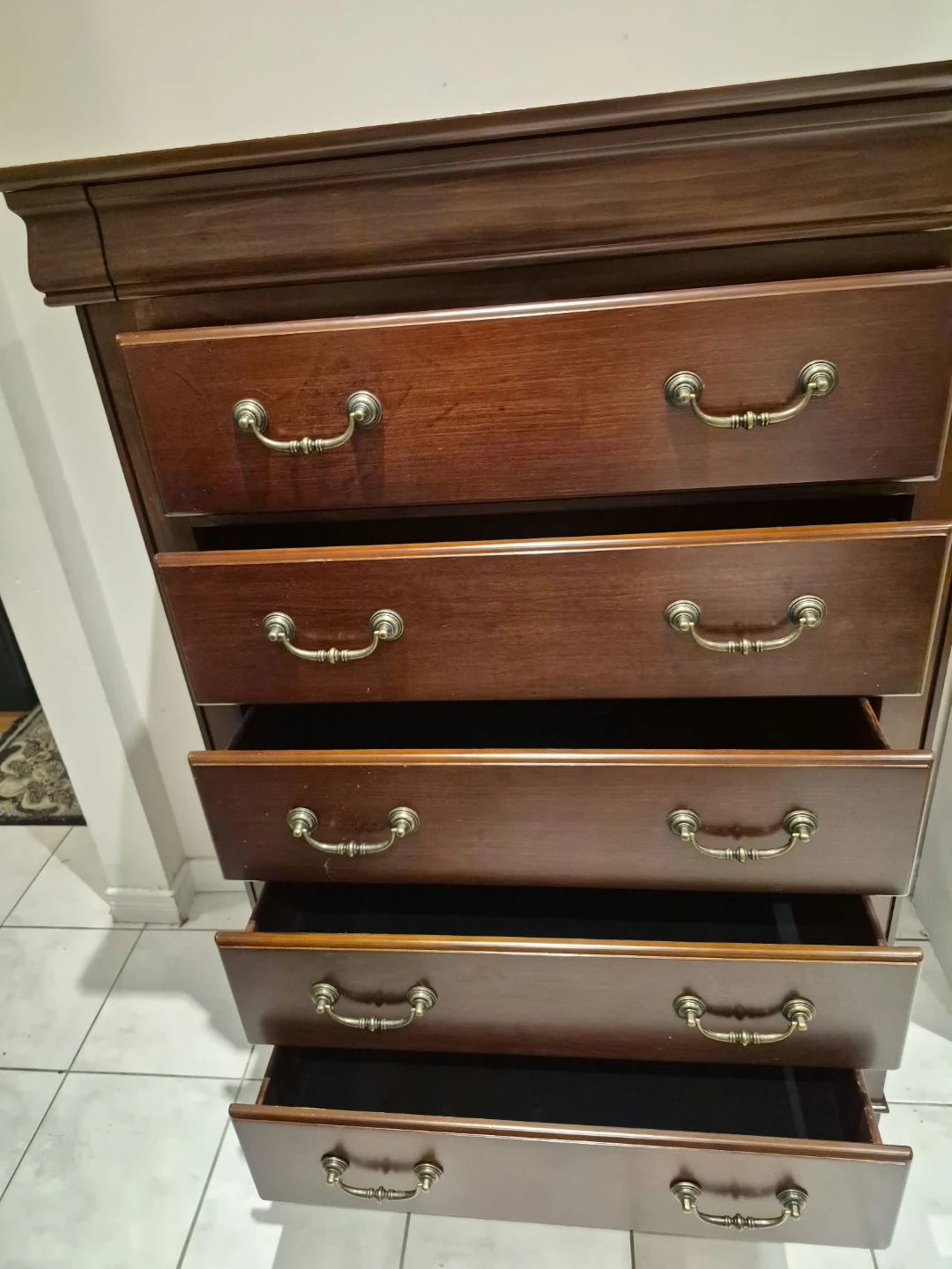 Classic Wooden Tall Chest of Drawers