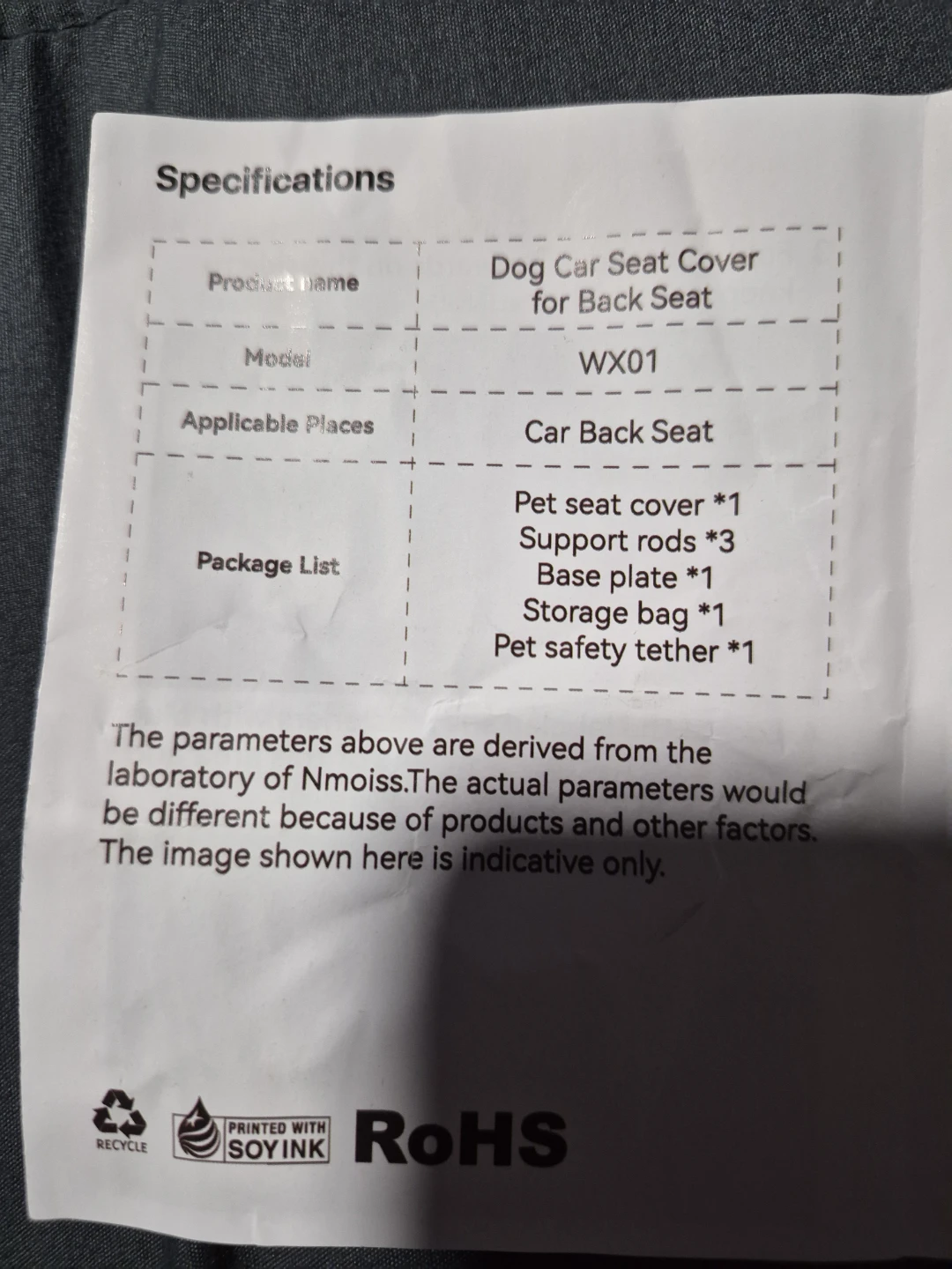 Rorhxia Dog Car Seat Cover for Back Seat - photo 3