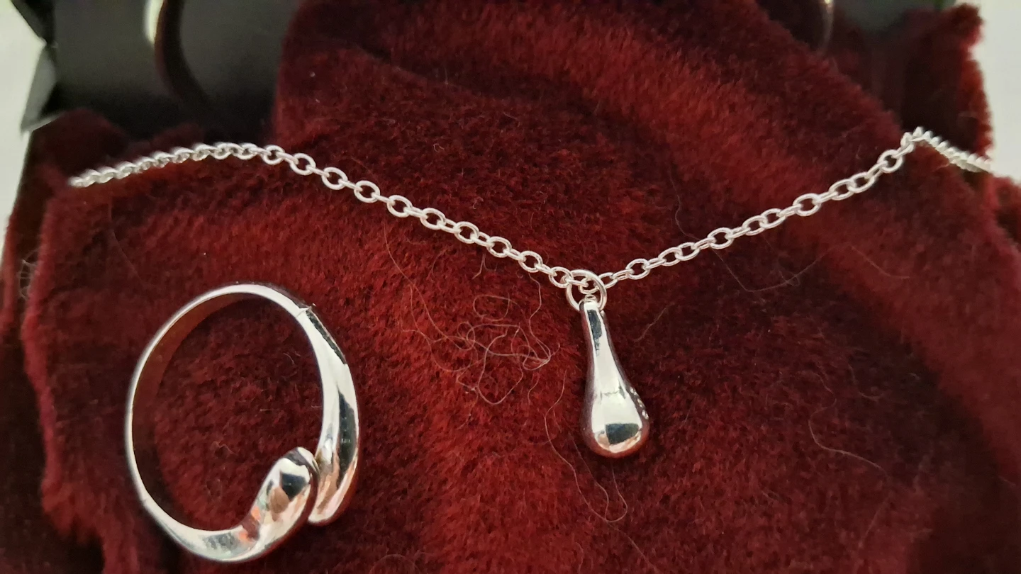 Silver Plated Teardrop Jewelry Set - photo 4