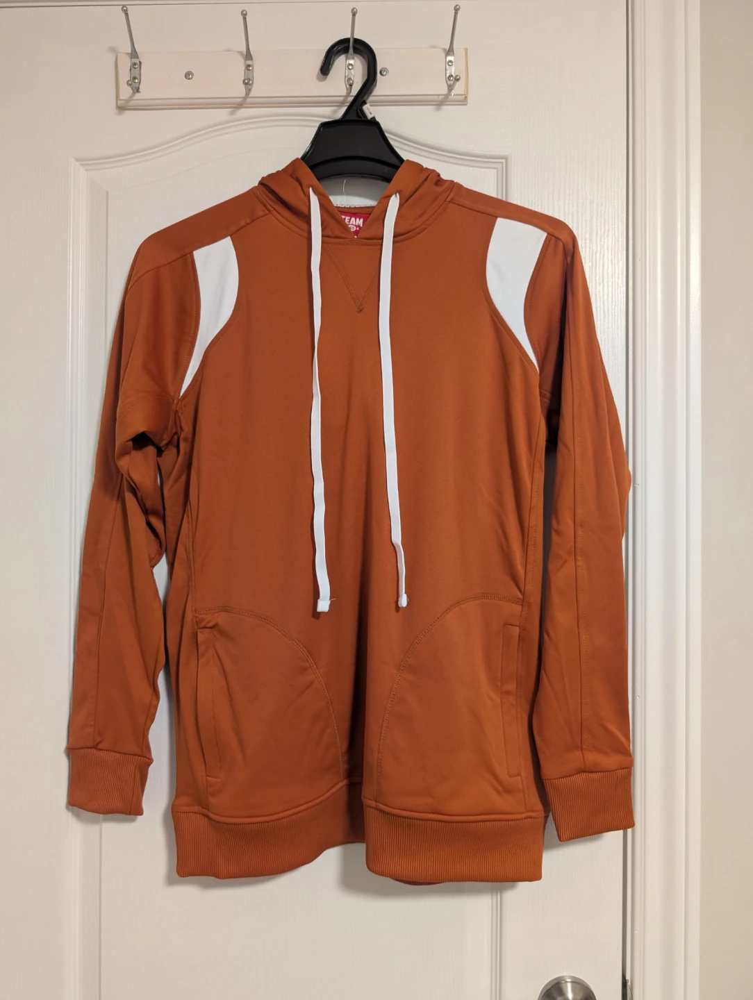 Elite Performance Hoodie - Burnt Orange/White -Small - photo 2