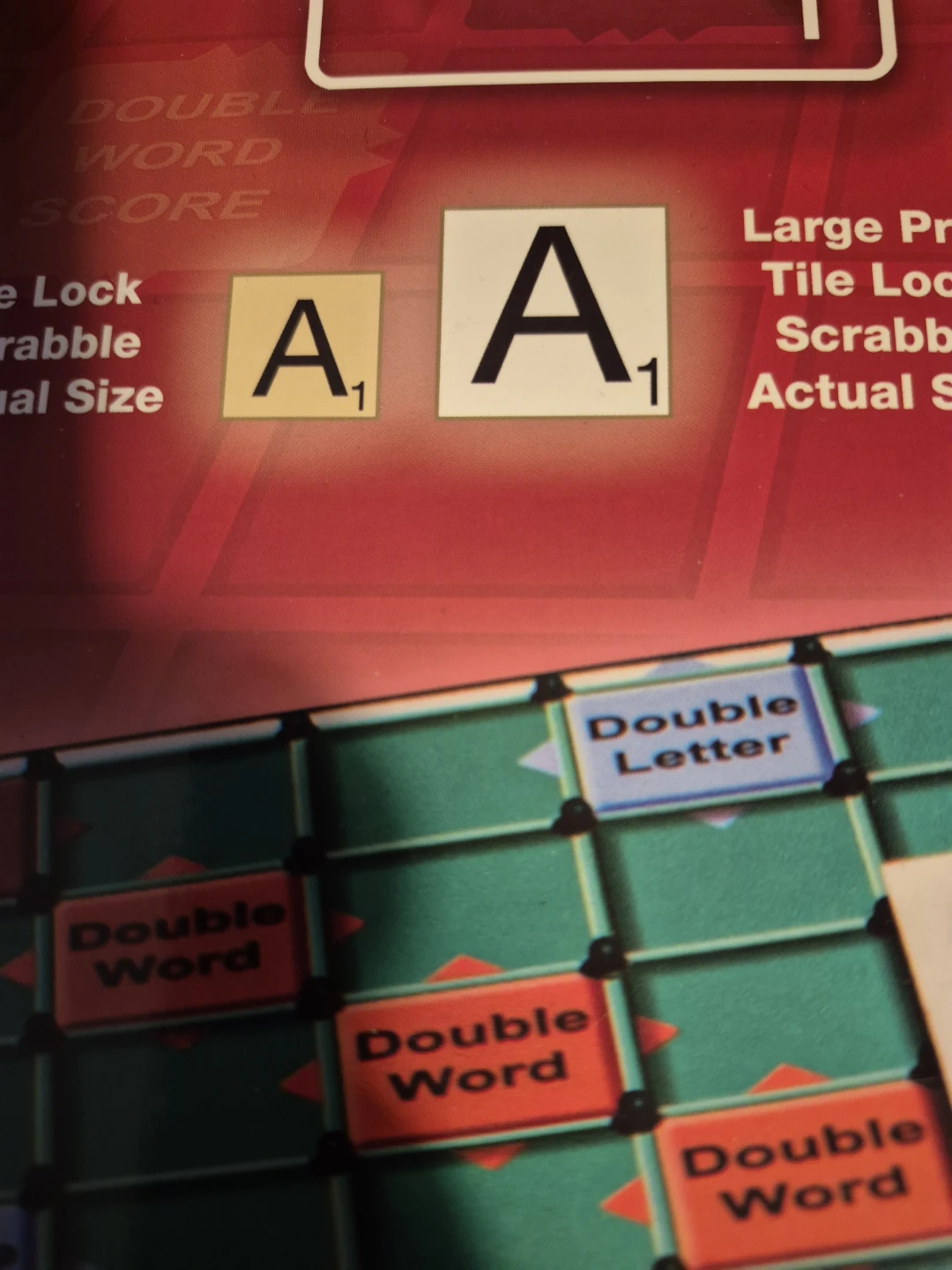 Large Print Tile Lock Scrabble - photo 2