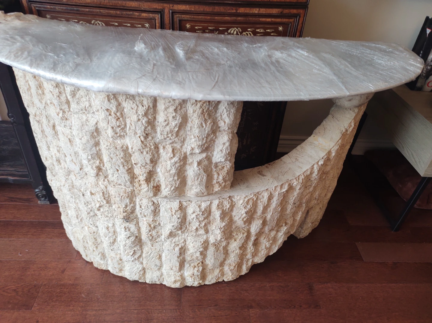 Tessellated Stone Console Table - photo 2