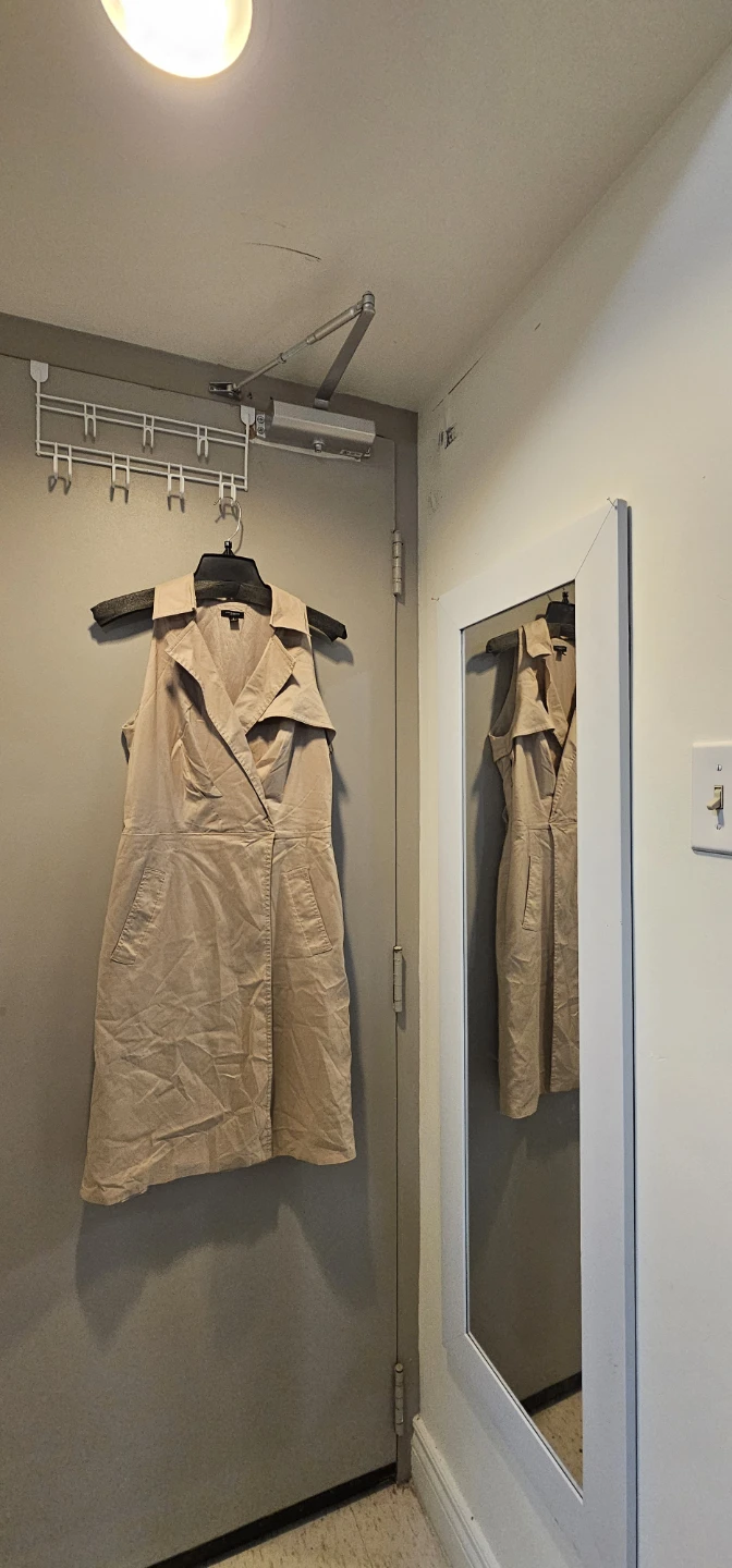 Ann Taylor Sleeveless Trench Dress - Beige