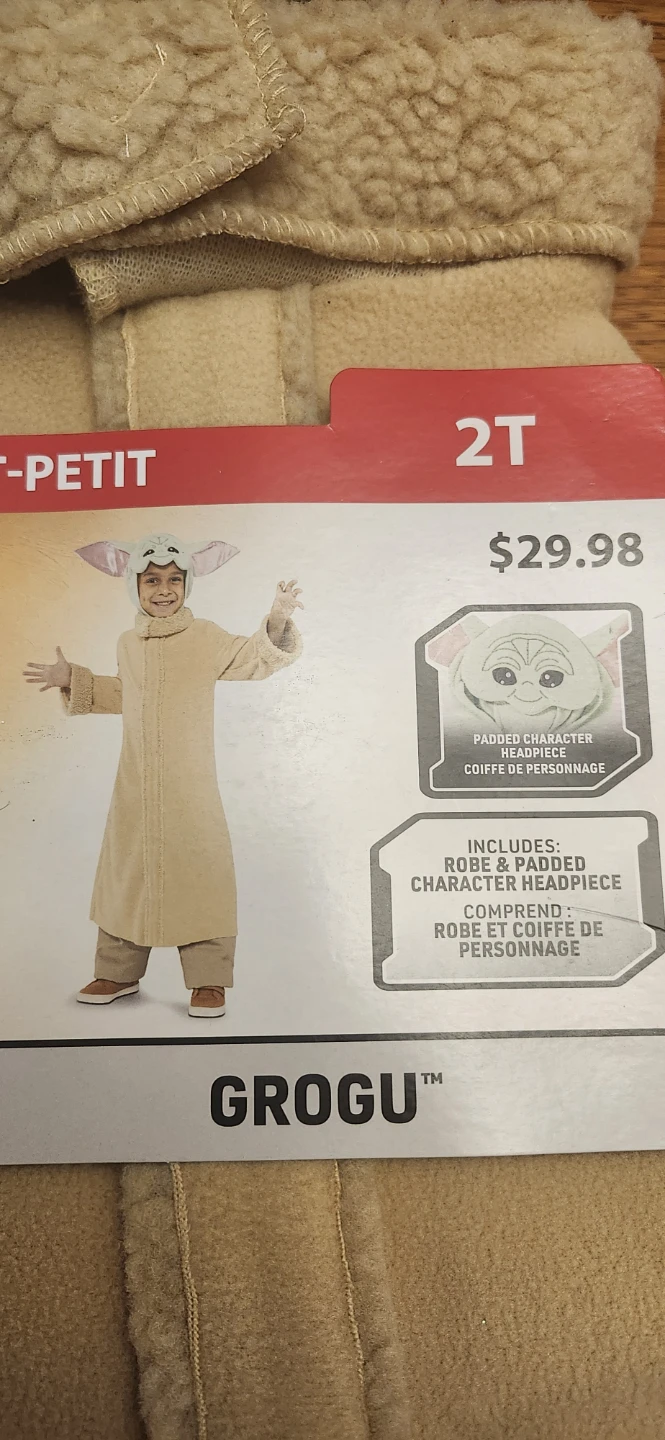 Star Wars The Mandalorian Grogu Toddler Costume 2T - photo 2