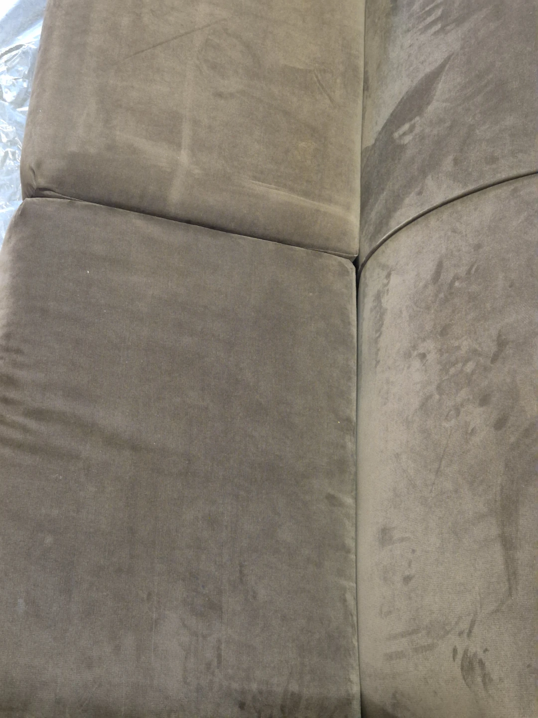 Brown Suede Loveseat convertible Sofa - photo 5