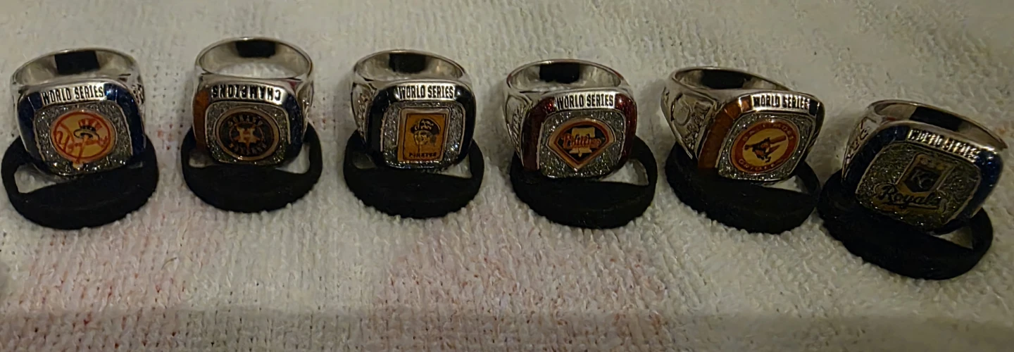 Set of 6 MLB World Series Championship Rings - photo 3