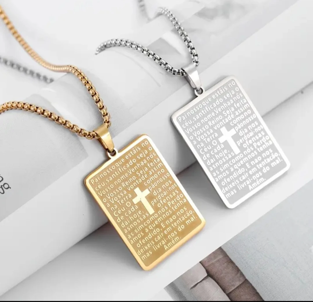 Lord's Prayer Pendant Necklace - photo 4