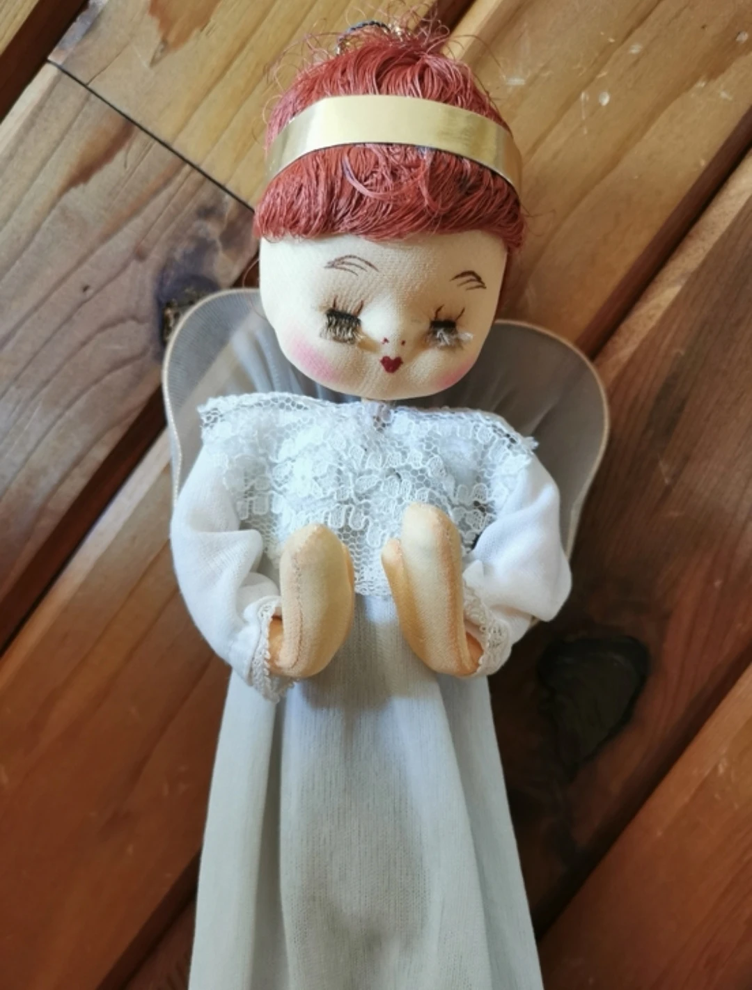 Vintage Handmade Christmas Angel Doll – Tulle Wings - photo 3