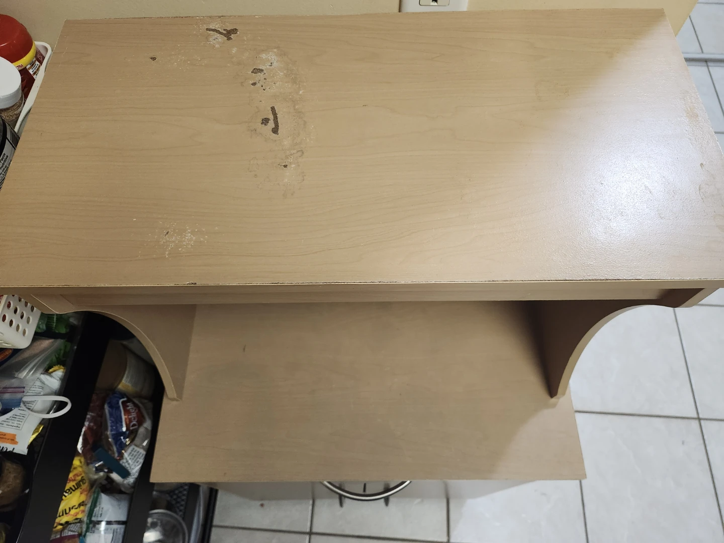 Light Wood Kitchen Hutch Storage Unit - photo 2