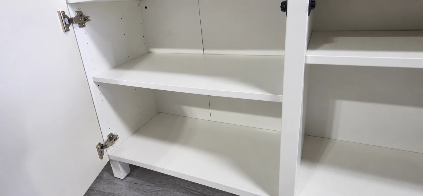 White Two-Door Cabinet - photo 4