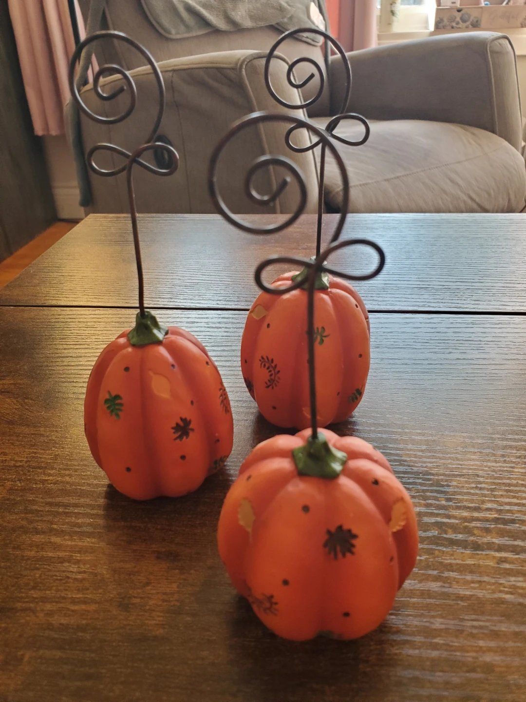 8-Piece Thanksgiving Turkey and Pumpkin Place Card Holders - photo 3
