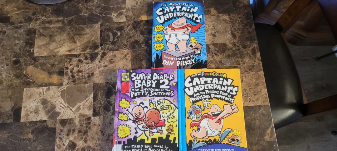 3 Captain Underpants & Super Diaper Baby Books